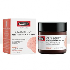 Swisse 蔓越莓毛孔收缩矿物泥清洁面膜 70g 网红小粉泥/去角质亮肤