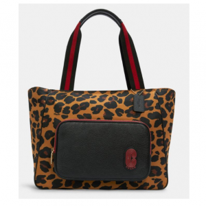 70% Off Coach Court Tote With Leopard Print @ Coach Outlet