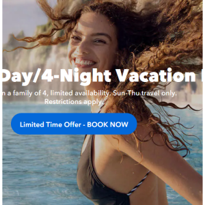 30% Off a 4-Day/4-Night Vacation Package @Universal Orlando