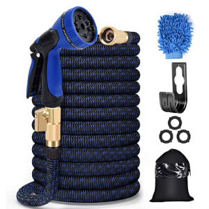 SANSUNTEK 可扩展花园水管 100英尺 附送洒水喷头 @ Amazon