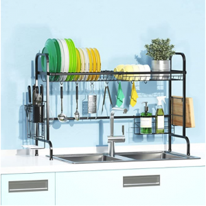 iSPECLE 厨房餐具架，黑色 @ Amazon