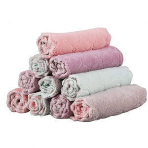 SONTHIN 双色珊瑚绒厨房清洁毛巾10条 吸水又速干 @ Amazon