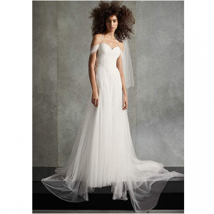 White by Vera Wang Soft Net Halter Wedding Dress