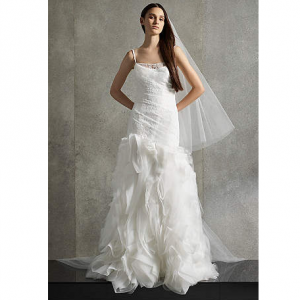 White by Vera Wang Lace Flange Wedding Dress