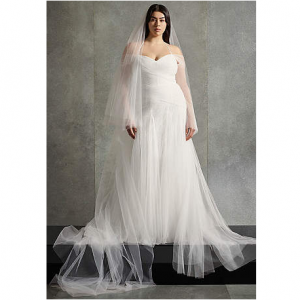 White by Vera Wang Halter Plus Size Wedding Dress
