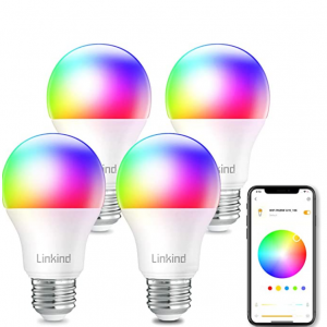Amazon - Linkind 智能彩光LED灯泡 4只装 