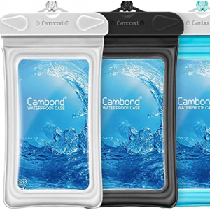 50% off Waterproof Phone Pouch, Cambond 3 Pack Floating Waterproof Phone Case @Amazon