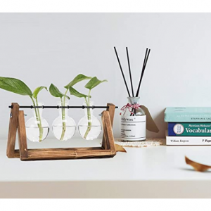 Hyindoor 小型水培站 带3个玻璃花瓶 @ Amazon