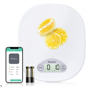 Nicewell 食品营养智能秤, 追踪记录卡路里蛋白质 @ Amazon