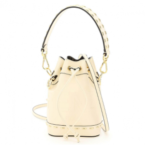 Coltorti Boutique官网 Fendi Mon Tresor奶油色迷你抽绳水桶包热卖