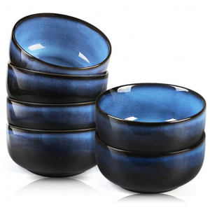 DANMERS 渐变色陶瓷汤碗 6个装 20oz @ Amazon