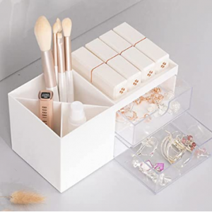 Picksoo 化妆品收纳收纳盒 白色 @ Amazon