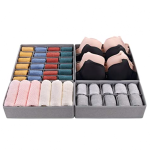 DIMJ 可折叠袜子内衣收纳盒 4 件套