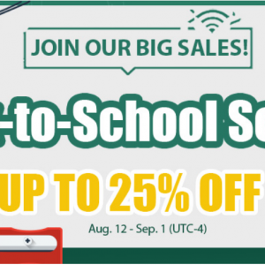 Back to school sale - up to 25% off @TVC-Mall