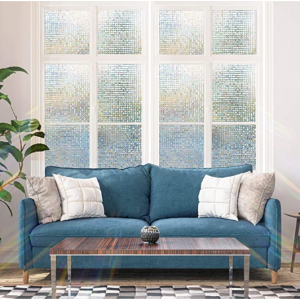 rabbitgoo 彩色马赛克隐私窗贴 17.5 x 78.7 inches @ Amazon