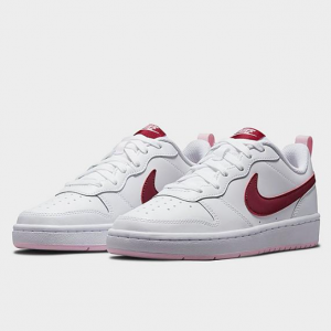 Finish Line官网 Nike Court Borough Low 2 大童款红白粉板鞋热卖