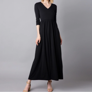 Jane.com官网 Fall Empire 女士简约短袖长款连衣裙4.6折热卖 两色可选