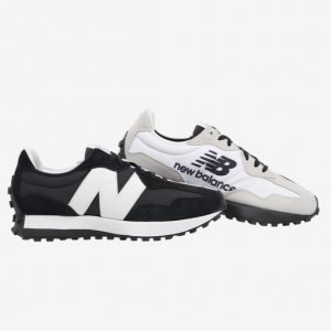 Foot Locker官网 New Balance 327 男款黑白鸳鸯休闲跑鞋67折热卖