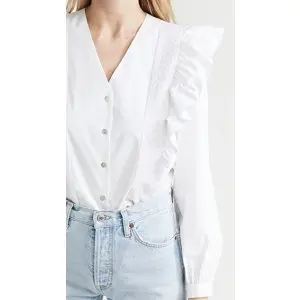 Shopbop.com官网精选Rebecca Minkoff荷叶边衬衫5折优惠