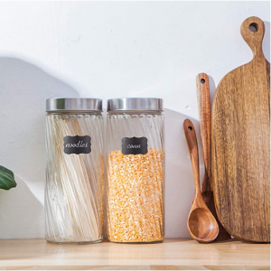 Flrolove 厨房玻璃食品收纳储物罐 3件装 @ Amazon