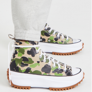 Shopbop官网 Converse Run Star Hike Gone Wild 迷彩中性款厚底鞋4折热卖