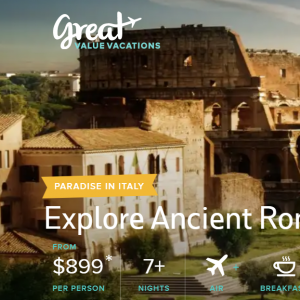Explore Ancient Rome & Charming Tuscany 7-nights + flights from $899 @Great Value Vacations