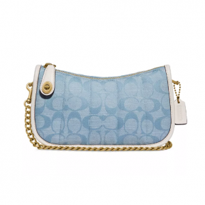 Macy's官网 Coach Swinger 20雾霾蓝老花腋下包热卖