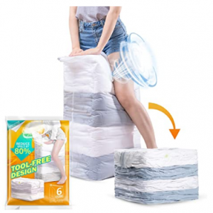 TAILI 超大真空收纳袋 6个装 @ Amazon