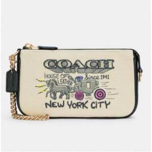 Coach Outlet官网 Wristlet官网马车麻将帆布包3.5折热卖