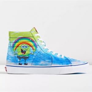 Urban Outfitters官网 Vans X SpongeBob SquarePants Sk8-Hi 海绵宝宝联名款中性高帮板鞋53折热卖