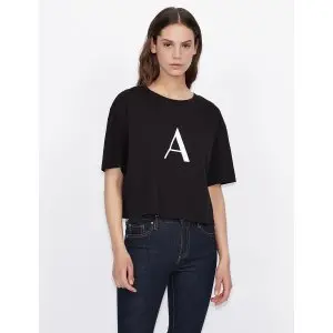 Armani Exchange官网精选Armani Exchange黑色字母T恤优惠