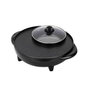 秒杀进行中！矢之作 多功能烧烤鸳鸯火锅, 圆, 58x23.5cm, 110V @ Yami