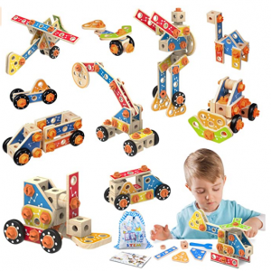 LUKAT 72 PCS STEM Science Engineering Blocks Kit for Toddlers @ Amazon