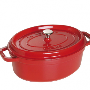 78% off Staub La Cocotte 4.5 Qt, Oval, Cocotte, Cherry - Visual Imperfections @Zwilling