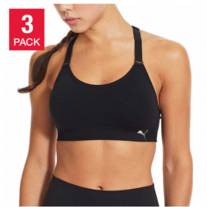 Costco官网 Puma 女士运动内衣3件装热卖 三色可选