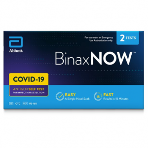BinaxNOW COVID‐19 自测核酸套装 2次测试 @ Walmart