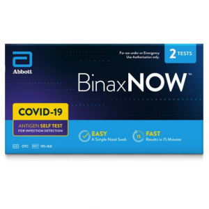 BinaxNOW COVID‐19 Antigen Self Test (2 Count) @ Walmart