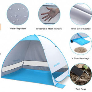 G4Free 大型弹出式沙滩遮阳帐篷 史低价