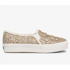 Keds x kate spade new york Triple Decker Glitter 休闲鞋