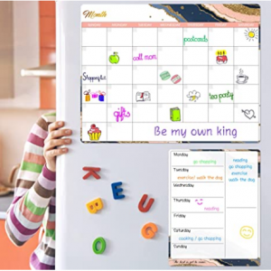 5折！Tullofa 磁吸式月历白板 + 购物单记录板 @ Amazon