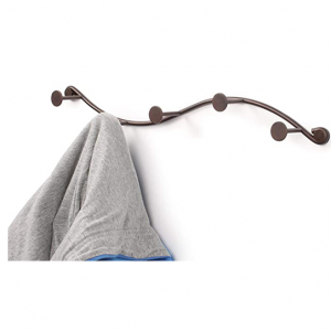 Spectrum 波浪形壁挂式挂衣架 5个挂钩 @ Amazon