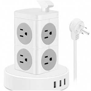 Amazon - FDTEK 立式电涌保护插座 8AC 3USB，5折