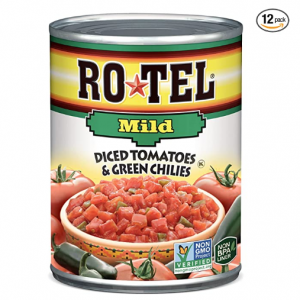 ROTEL Mild Diced Tomatoes and Green Chilies, 10 Ounce, 12 Pack @ Amazon