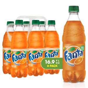 Fanta 橘子味汽水飲料 500ml x 6瓶 @ Walmart