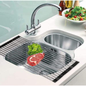 DDMY 不锈钢水槽晾干卷帘架 (16.5"(L)) @ Amazon