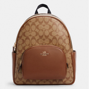 65% Off Coach Court Backpack In Signature Canvas @ Coach Outlet