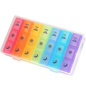 SE7EN-DAY Weekly Pill Organizer, 3-Times-A-Day, Large @ Amazon
