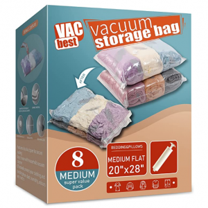 5折！VacBest 衣物收纳真空压缩泵+压缩袋8只 @ Amazon