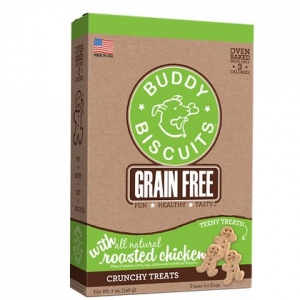 Buddy Biscuits Grain-Free Oven Baked Teeny Treats with Roasted Chicken Dog Treats, 7-oz box @Chewy