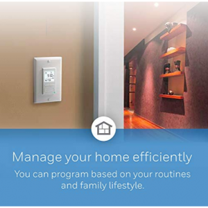 Honeywell Home RPLS740B1008 Econoswitch 7 天可编程灯开关定时器，白色 @ 6th Ave Electronics